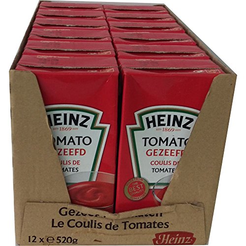 Heinz Gezeefde Tomaten 12 x 520g Packung (gesiebte Tomaten) von HEINZ