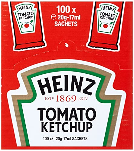 Heinz Tomato Ketchup Classic – Tomatenketchup in Portionsbeutel – 100 x 17 ml von HEINZ