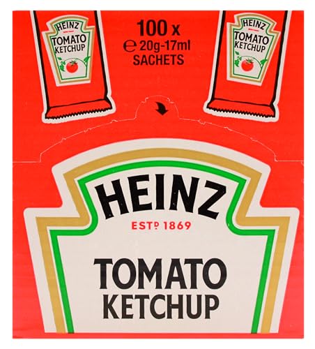 Heinz Tomato Ketchup Classic – Tomatenketchup in Portionsbeutel – 100 x 17 ml von Heinz