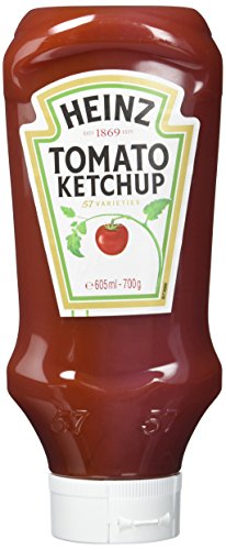 Heinz Tomato Ketchup, Kopfsteher-Dosierflasche, 5er Pack (5 x 605 ml) von Heinz