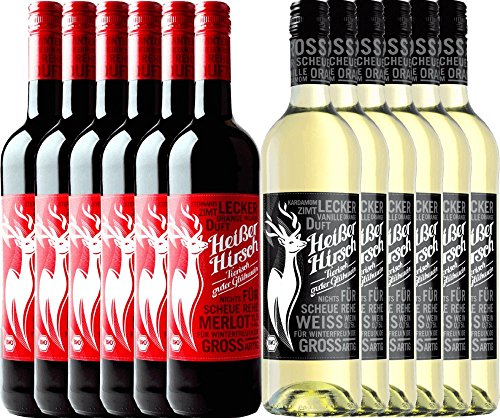 12er Mixpaket - Bio-Glühwein rot & weiß - Heißer Hirsch | veganer Glühwein | Glühwein aus Deutschland in Bio-Qualität | 12 x 0,75 Liter 12er Mixpaket - Bio-Glühwein rot & weiß - Heißer Hirsch | veganer Glühwein | Glühwein aus Deutschland in Bio-Qualität | 12 x 0,75 Liter von Heißer Hirsch