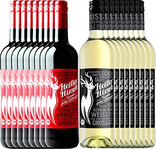 18er Mixpaket - Bio-Glühwein rot & weiß - Heißer Hirsch | veganer Glühwein | Glühwein aus Deutschland in Bio-Qualität | 18 x 0,75 Liter 18er Mixpaket - Bio-Glühwein rot & weiß - Heißer Hirsch | veganer Glühwein | Glühwein aus Deutschland in Bio-Qualität | 18 x 0,75 Liter von Heisser Hirsch