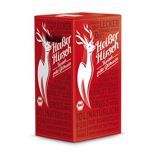 Heißer Hirsch Bio Glühwein rot 10l Bag in Box von FOXCUP