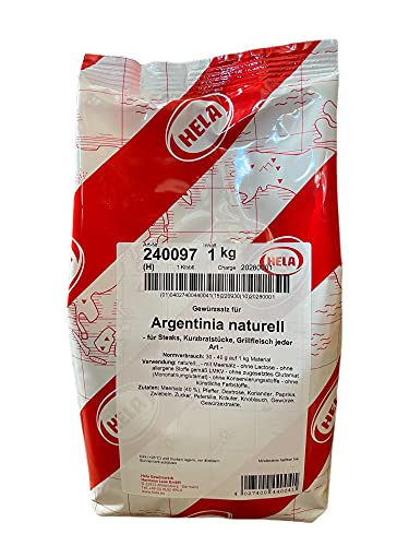 Hela Gewürzsalz Argentinia "naturell" - 1 kg Gewürzmischung für Steaks Top von HELA