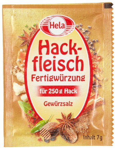 Hela Hackfleisch-Würzung, 25er Pack (25 x 5 á 7 g Beutel) von HELA