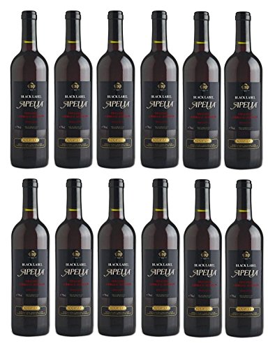 12x Apelia Black Label 750 ml Rotwein lieblich 11,5 % + 2 Probier Sachets Olivenöl aus Kreta a 10 ml - griechischer roter Wein von Hellenikos