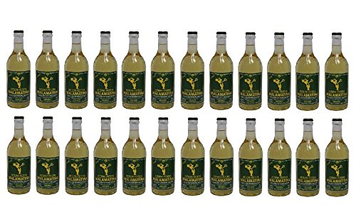 24x 500 ml Retsina Malamatina Super Spar Set geharzter Weißwein aus Griechenland 24 Flaschen Weiß Wein + 2 Probiersachets a 10 ml Olivenöl von Kreta gratis von Hellenikos