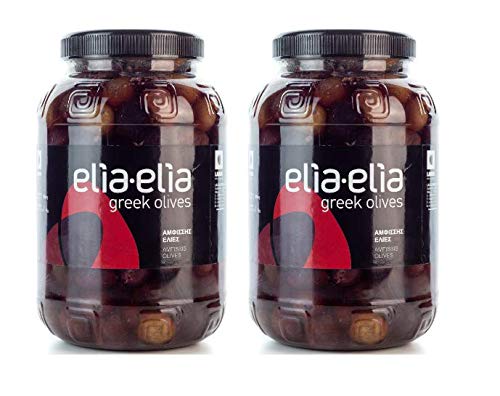 2x 1kg Amfissa schwarze Oliven Kolossal entkernt kernlos - 2 Fässchen + 10ml Olivenöl zum Test im Set - Chalkidiki Griechenland 2x 1kg Amfissa schwarze Oliven Kolossal entkernt kernlos - 2 Fässchen + 10ml Olivenöl zum Test im Set - Chalkidiki Griechenland von Hellenikos