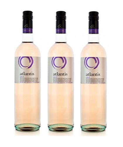 3x 750ml Atlantis Rosewein trocken sommerfrisch Santorini Argyros griechischer Rose Wein Set + 10ml Olivenöl von Kreta zum Test von Hellenikos