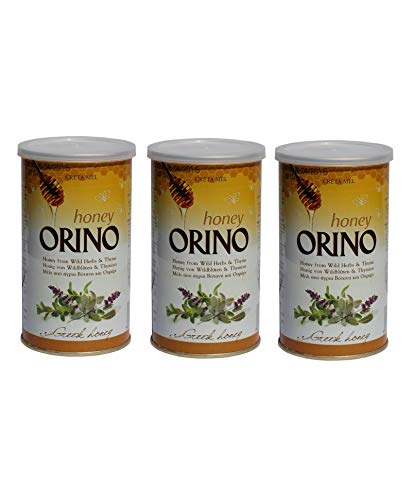 3x Creta Mel kretischer Honig aus Wildkräutern & Thymian je 400g + 10 ml Olivenöl Sachet aus Griechenland von Hellenikos