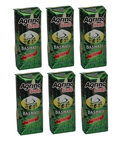 6x 500g Basmati Reis von Agrino 3kg im Set - Basmatireis indischer Basmati Rice Indien von Hellenikos