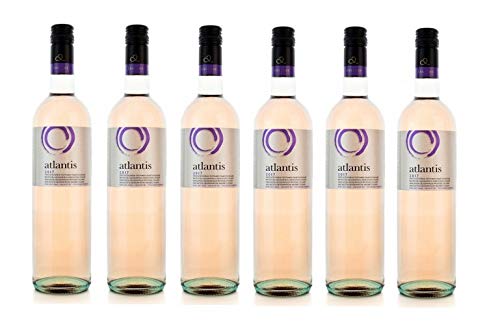 6x 750ml Atlantis Edel Rosewein trocken sommerfrisch Santorini Argyros griechischer Rose Wein Set + 2x 10ml Olivenöl von Kreta zum Test von Hellenikos