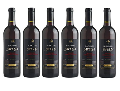6x Apelia Black Label 750 ml Rotwein lieblich 11,5 % + 2 Probier Sachets Olivenöl aus Kreta a 10 ml - griechischer roter Wein von Hellenikos