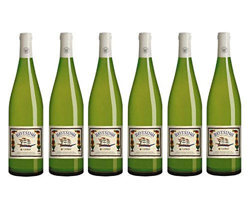 6x Cambas Retsina Weiß trocken je 750ml 11,5% geharzter Weißwein weißer Wein Griechenland + 2x Probier Sachet Olivenöl aus Kreta a 10 ml von Hellenikos