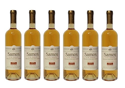 6x Griechischer Weißwein Samos Vin Doux je 750ml Muscat Muskat Wein aus Griechenland Likörwein Weiß Wein Spar Set + Sachet 10ml Olivenöl aus Kreta von Hellenikos