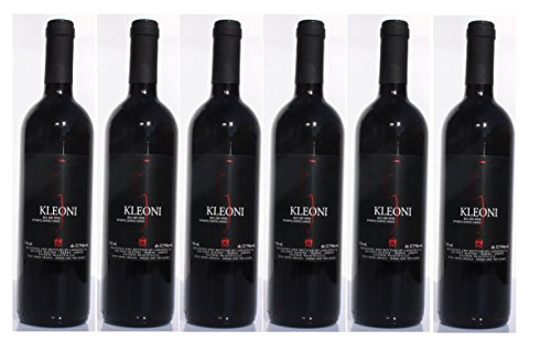 6x Kleoni Rotwein trocken Lafkiotis je 750ml + 2 Probier Sachets Olivenöl aus Kreta a 10 ml - griechischer roter Wein Rotwein Griechenland Wein Set von Hellenikos