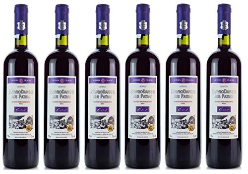 6x Mavrodaphne Rot Imperial Mavrodafne aus Patras Griechenland a 750 ml 15% Vol. Dessertwein roter Likörwein griechischer Rotwein Süß-Wein Likör + 2 Probier Sachets Olivenöl aus Kreta a 10 ml von Hellenikos