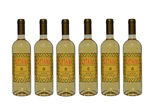 6x Retsina Lafkioti je 750ml 12% aus Griechenland - griechischer geharzter Weißwein Sommerwein von Hellenikos