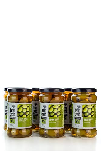 6x griechische grüne Oliven im Glas a 160g gesamt 960 g Abtropfgewicht terra creta green olives olive aus Griechenland + Probiersachet 10 ml Olivenöl aus Kreta 6x griechische grüne Oliven im Glas a 160g gesamt 960 g Abtropfgewicht terra creta green olives olive aus Griechenland + Probiersachet 10 ml Olivenöl aus Kreta von Hellenikos