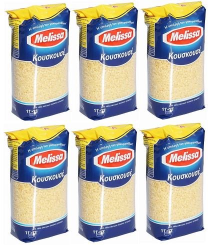 Spar Paket COUS-COUS 6x 500 g Beutel von Melissa aus Griechenland im Spar Set + 10ml Olivenöl Probe Kous-Kous Pasta Hartweizengrieß Beilage von Hellenikos