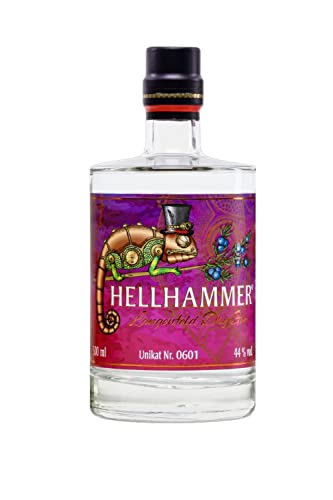 Hellhammer Langenfeld Dry Gin"Unikat Edition" International Gold prämierter London Dry Gin | Micro Batch | Maximal 300 Liter pro Batch | handabgefüllt von Hellhammer