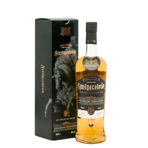 HELLINGER 42 SIEHDICHFÜR - Sächsischer Single Malt Whisky - 46% Vol. Alkohol 700ml - Mit Noten von Vanille, Karamell, Rosinen & Schokolade – Dresdner Whisky Manufaktur – Räucherung über Torf von Hellinger 42