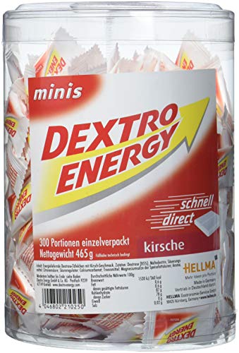 Dextro Energy Minis, Kirsche 300 Stück, 1er Pack (1 x 450 g) von Hellma
