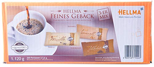 HELLMA Feines Gebäck 3er Mix, einzeln verpackt, im Karton, Sie erhalten 1 Packung, Packungsinhalt: 3 er Set von Hellma