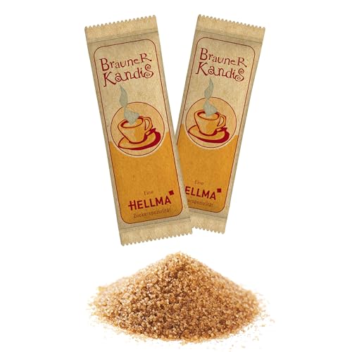 HELLMA Kandiszucker, grobkörnig, braun, Karton, 1.000 x 6 g (6.000 g) von Hellma