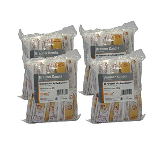 Hellma Brauner Kandis, 80 Portionen je 6g 4er Pack Hellma Brauner Kandis, 80 Portionen je 6g 4er Pack von Hellma