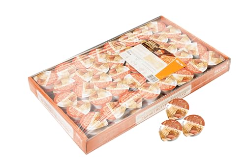 Hellma Erdnussbutter 80 Stk. je 15 g - 1,2 kg Vorrat - Mini-Format - für Frühstücksbuffet und Snacks - vegan von Hellma