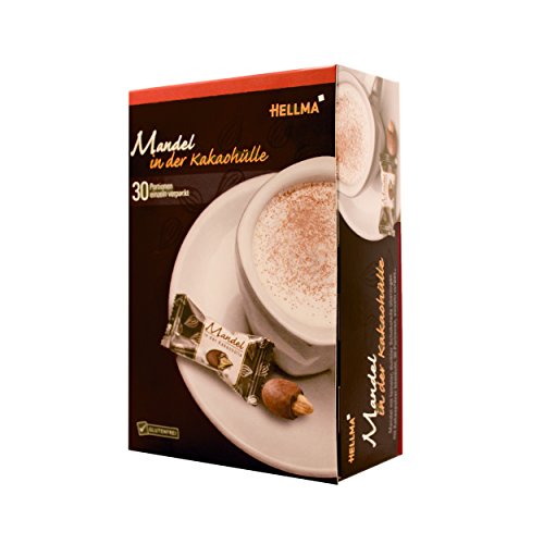 Hellma Mandel in der Kakaohülle, Kakao, Dunkle Schokolade, Einzeln verpackt, 30 Stück, 70101525 von Hellma