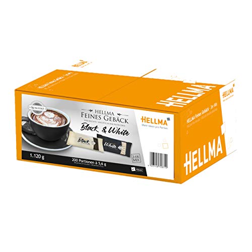 Restposten: HELLMA Feines Gebäck Black & White, Sie erhalten 1 Packung, Packungsinhalt: 200 Stück von Hellma