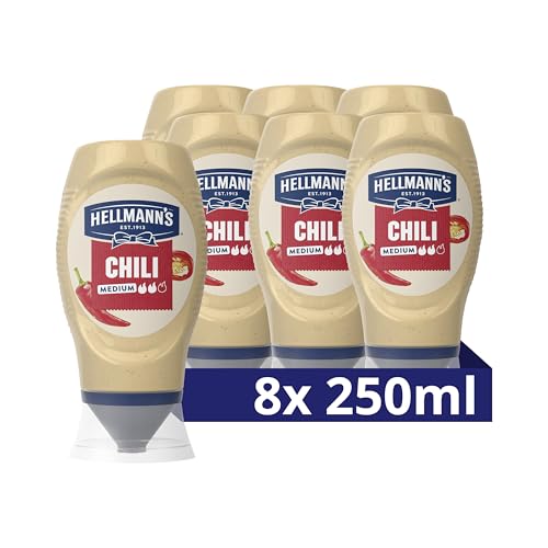 Hellmann's Sauce mit Chili scharfe Sauce ideal zum Dippen und Verfeinern 8x 250 ml von Hellmann's