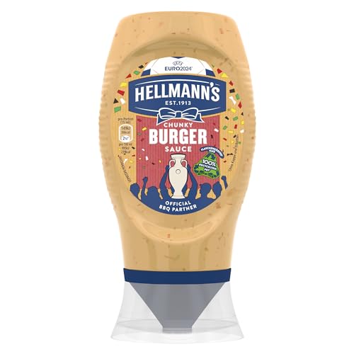 Hellmann's Chunky Burger Sauce leckere Grill- und Burgersauce zum Verfeinern und Dippen 250 ml 8 Stück von Hellmann's