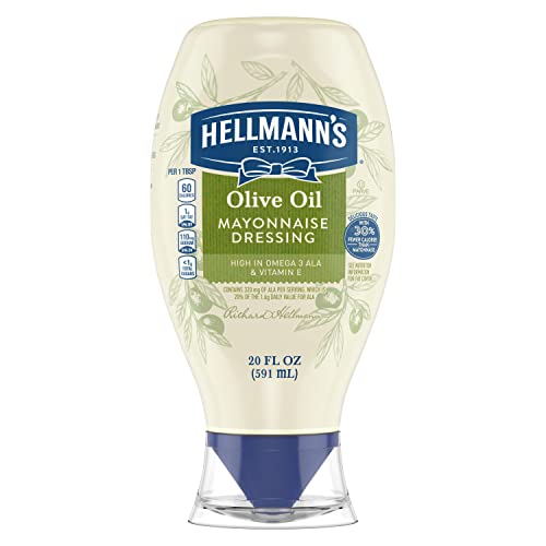 Hellmann's Mayonnaise Dressing Squeeze Bottle Condiment for Simple Meals and Sandwiches with Olive Oil Rich in Omega-3 ALA 20oz Hellmann's Mayonnaise Dressing Squeeze Bottle Condiment for Simple Meals and Sandwiches with Olive Oil Rich in Omega-3 ALA 20oz von Hellmann's