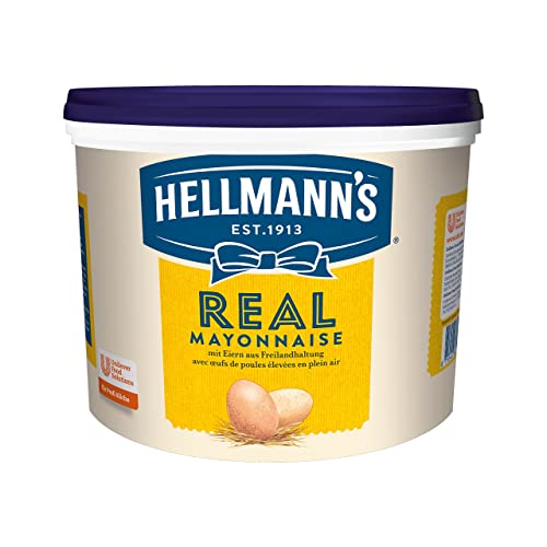 Hellmann's Real Mayonnaise (mit Rapsöl, ideal als Pommes und Burger Sauce und für Salat Dressings), 1er Pack (1 x 5 l) von Hellmann's