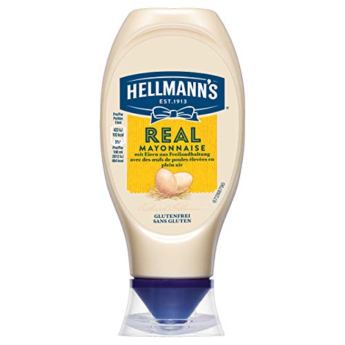 Hellmann's Real Mayonnaise (mit Rapsöl, ideal als Pommes und Burger Sauce und für Salat Dressings) 2er Pack (2 x 430ml) von Hellmann's