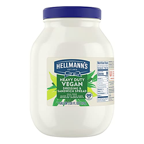 Hellmann's Robustes, veganes Mayonnaise-Glas, cremige Mayo auf Pflanzenbasis, Gewürze für Salate und Sandwiches, eifrei, 3,6 l, 1 Stück Hellmann's Robustes, veganes Mayonnaise-Glas, cremige Mayo auf Pflanzenbasis, Gewürze für Salate und Sandwiches, eifrei, 3,6 l, 1 Stück von Hellmann's