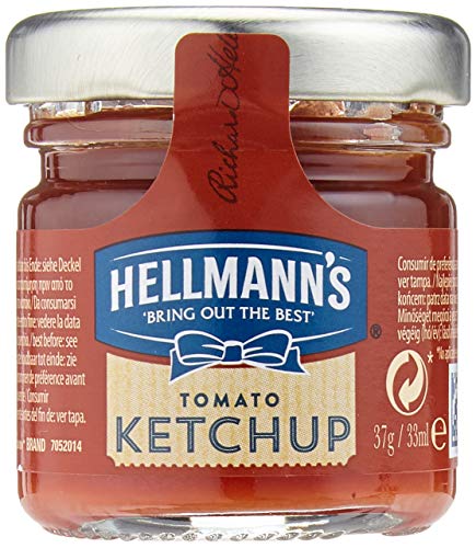 Hellmann's Tomato Ketchup Mini Glas (perfekte Serviergröße im Gastraum) 1er Pack (80 x 33ml) von Hellmann's