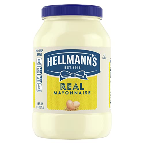 YYST Hellmann's Real Mayonnaise For a Creamy Condiment for Sandwiches and Simple Meals Real Mayo Gluten Free, Made With 100 percent Cage-Free Eggs 48 oz YYST Hellmann's Real Mayonnaise For a Creamy Condiment for Sandwiches and Simple Meals Real Mayo Gluten Free, Made With 100 percent Cage-Free Eggs 48 oz von Hellmann's
