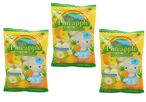 Hello Kitty Tropical Pineapple Marshmallow 90g, 3 Pack von Hello Kitty