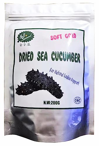 Hello Seaweed 100% reine natürliche maschinengetrocknete schwarze Pickly Seegurke 200g/1bag von Hello Seaweed