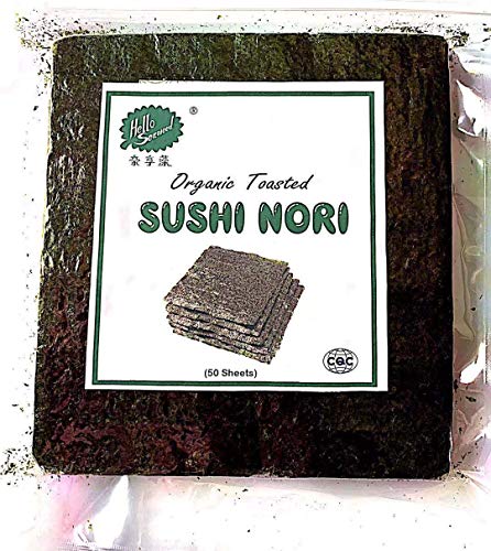 Getrockneter Seegras, gerösteter Seetang, Sushi Nori (50 Blatt) von Hello Seaweed
