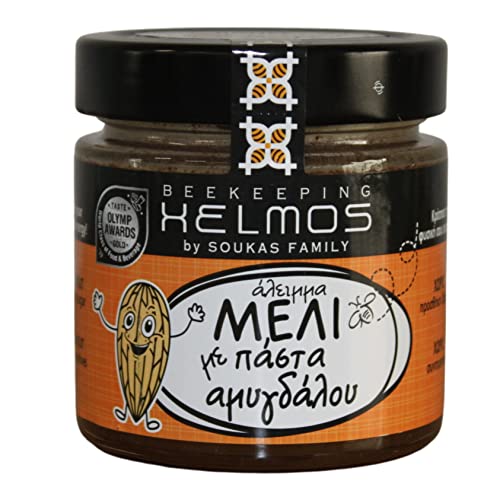 Helmos Griechischer Honig Aufstrich mit Mandelpraline Paste, 300 g von HELMOS