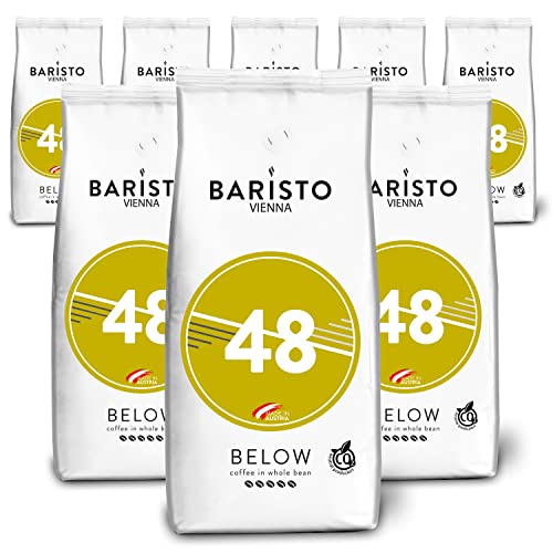 Baristo 48° BELOW - Intensität 5/5, Arabica und Robusta, ganze Kaffeebohnen, 8 x 1000g von Helmut Sachers Kaffee