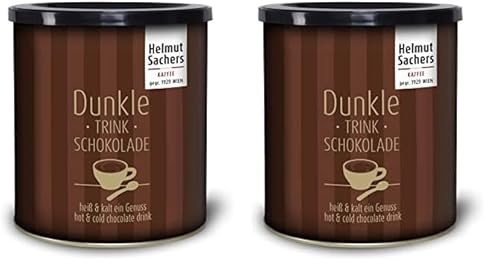Helmut Sachers Kaffee - Dunkle Trinkschokolade mit 38,9% Kakaoanteil, 500g (Packung mit 2) von Helmut Sachers Kaffee