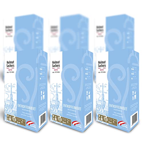Helmut Sachers Kaffee - Entkoffeiniert, Intensität 2/5, 100% Arabica, gemahlen, 6 x 500g von Helmut Sachers Kaffee