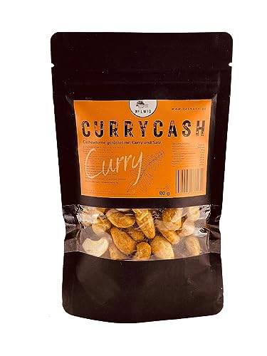 Helwig Currycash Cashewkerne geröstet mit Curry und Salz, 80g Packung von Helwig