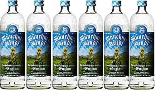 6 Flaschen Münchener Kindl Gebirgsenzian 0,7l 40% vol. von Hemmeter
